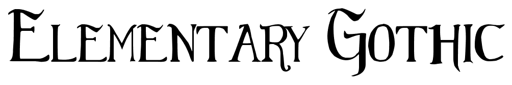 Elementary Gothic font